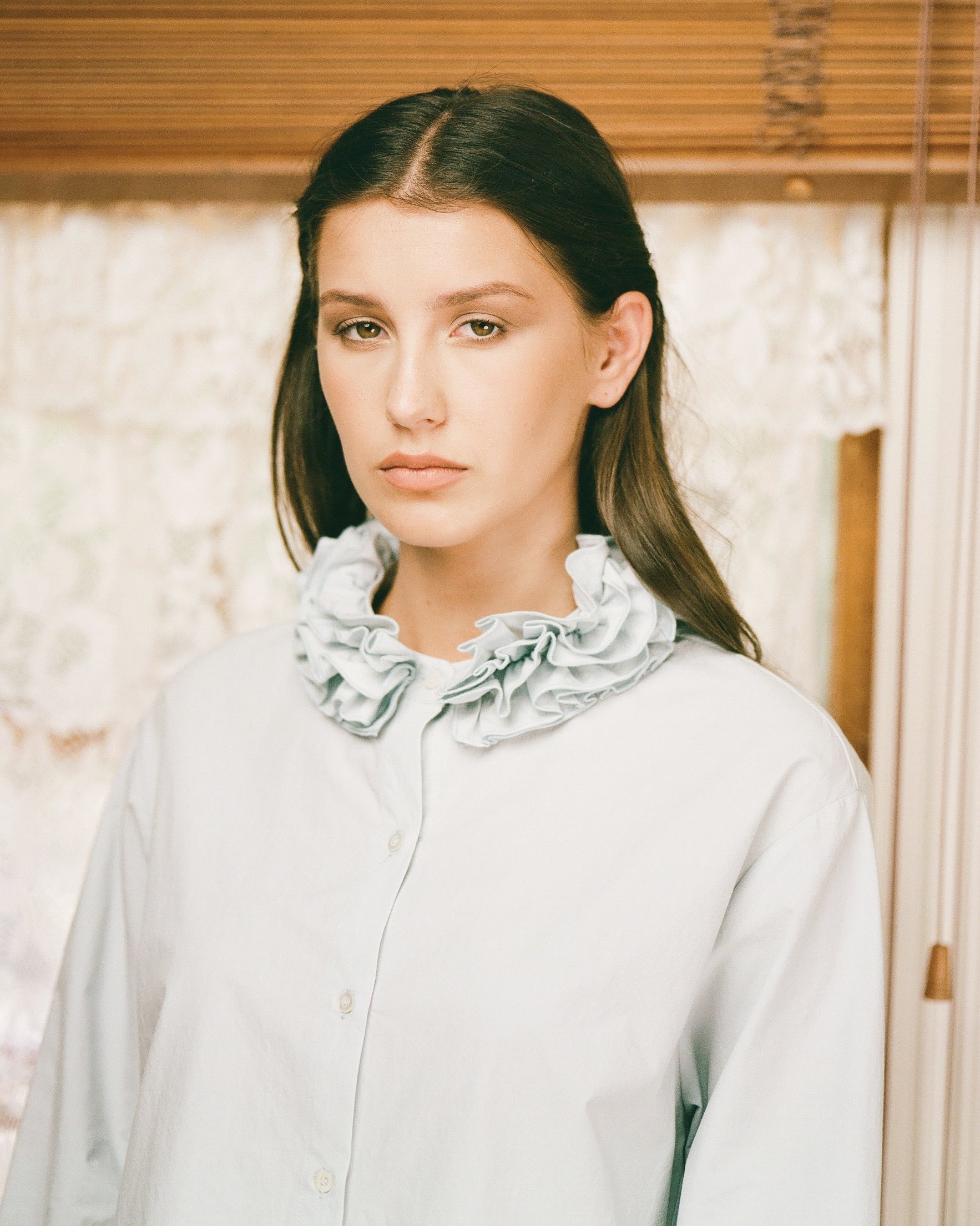 Cotton Ruffle Blouse - Bluewishes - Image 3