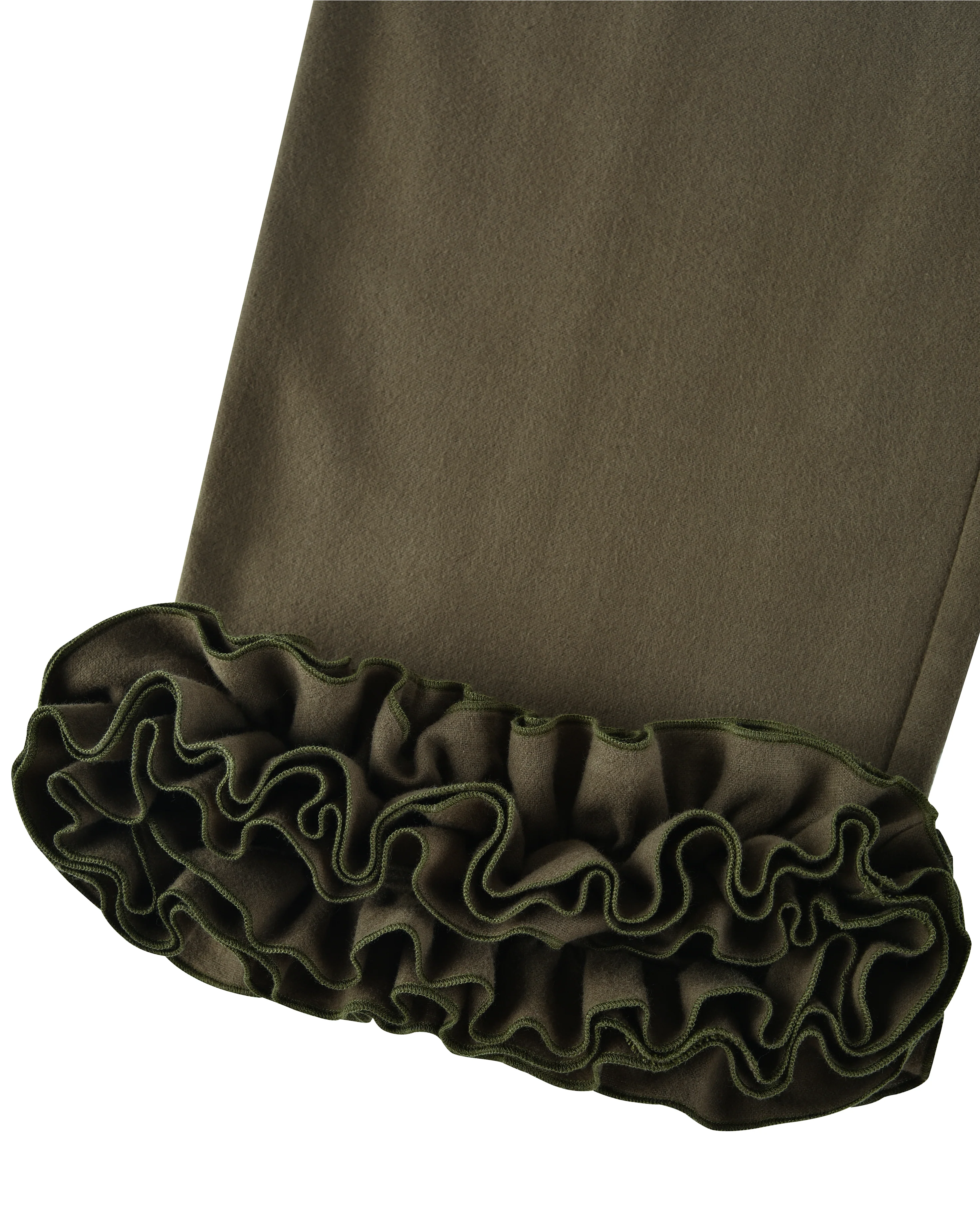 Flannel Ruffle Pant - Eucalyptus - Image 7