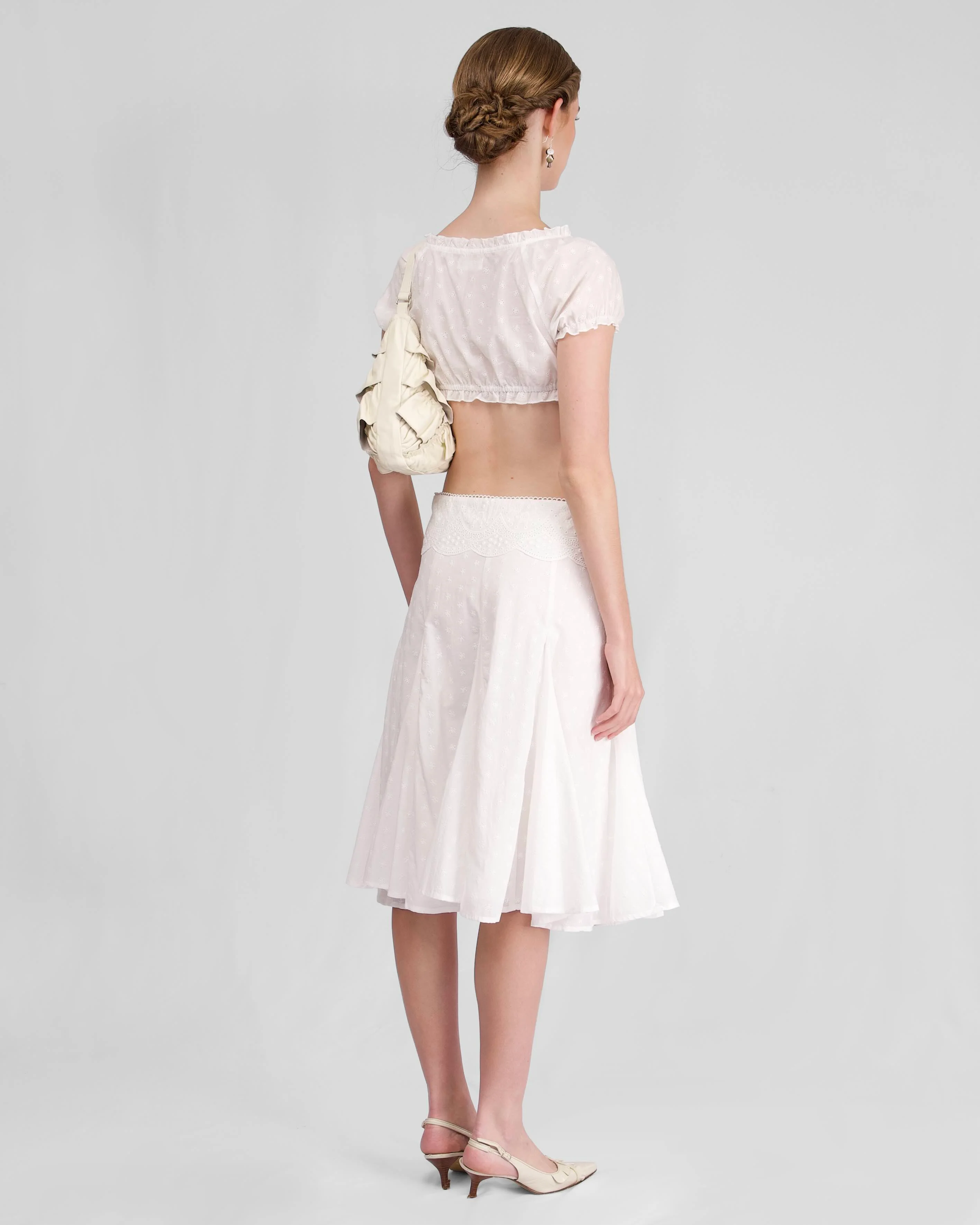 Lace Eyelet Midi Skirt - Image 5