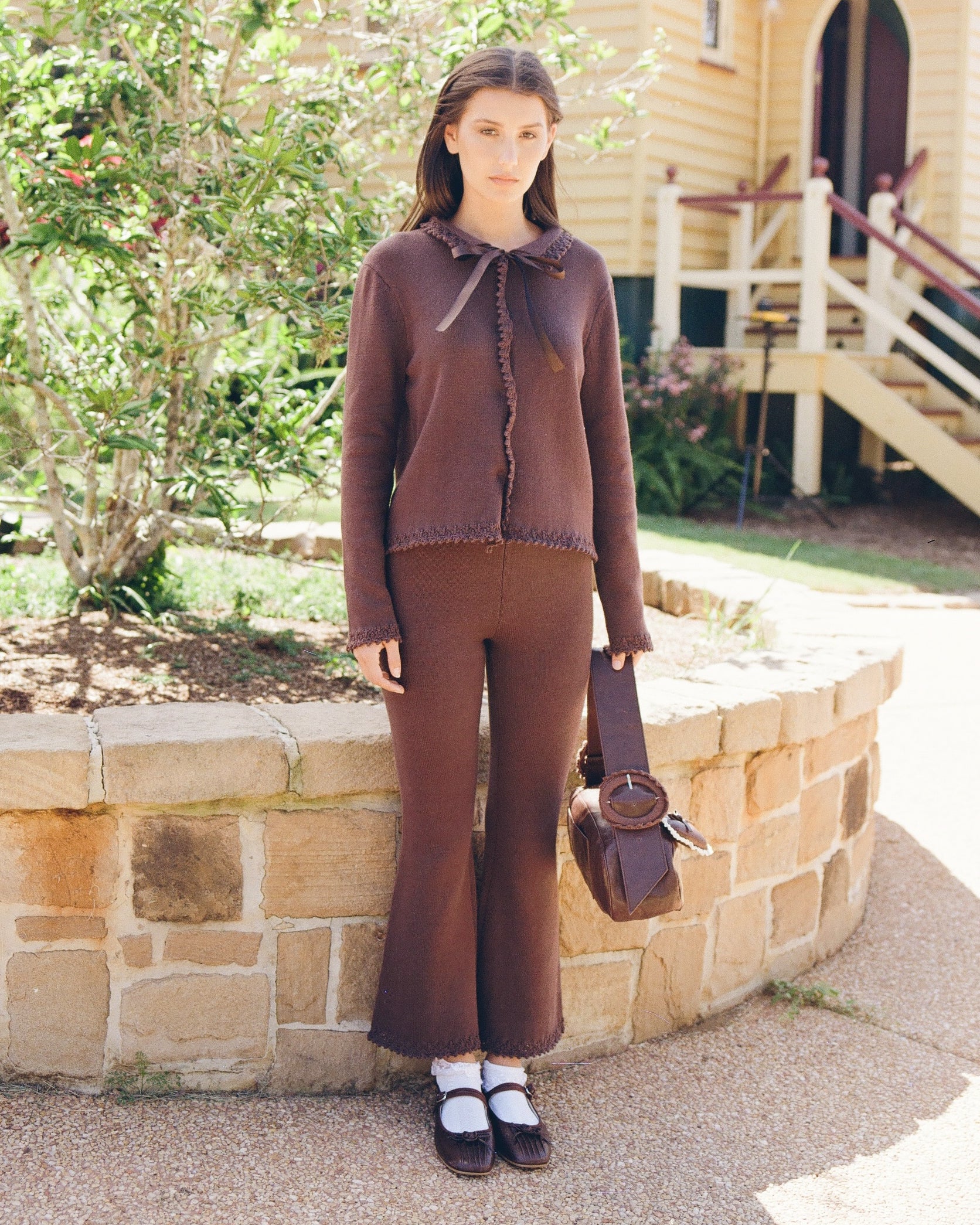 Lace Knit Pant - Earth - Image 3