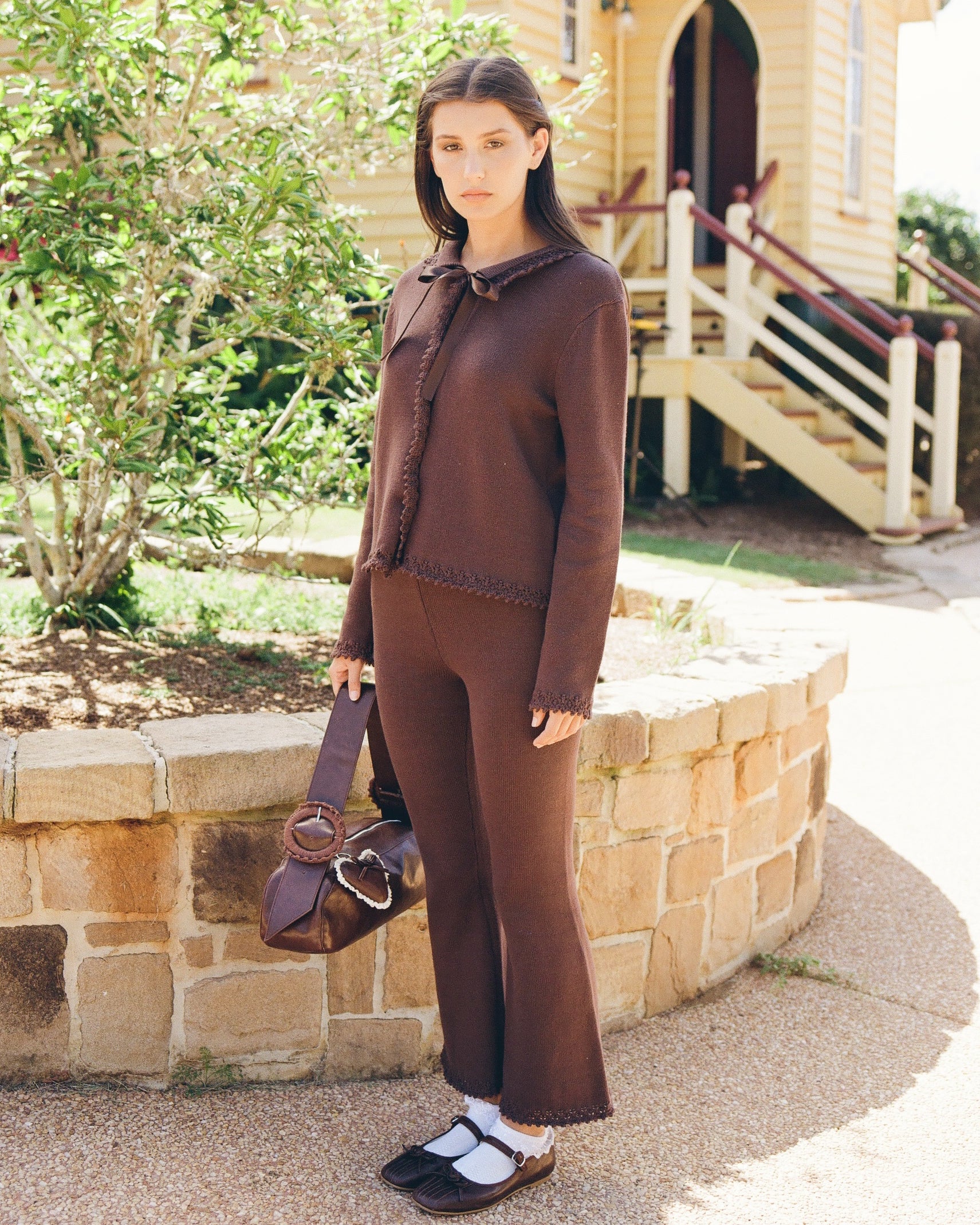 Lace Knit Pant - Earth - Image 4