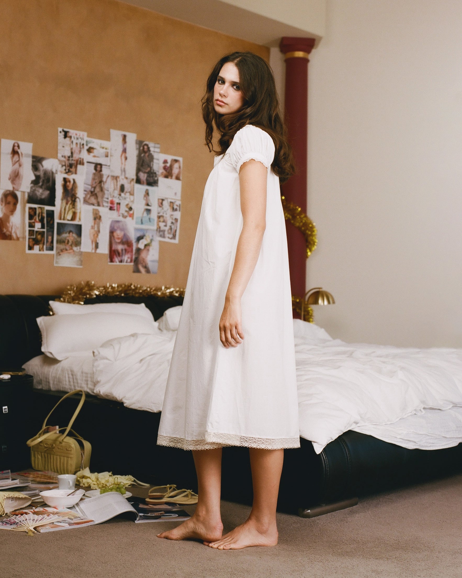Lucienne Cotton Gown - White - Image 4