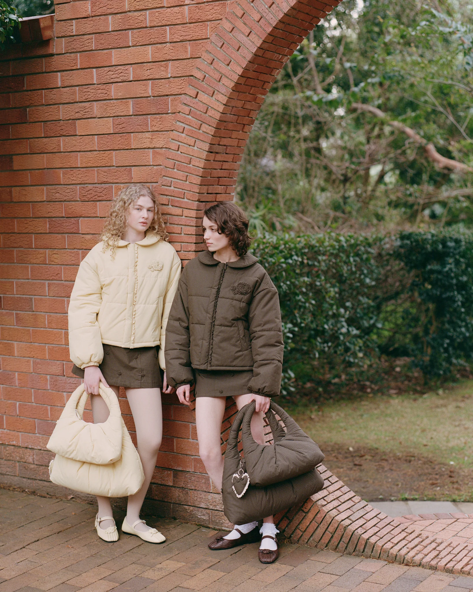 Mini Pleat Puffer Tote - Ivy Check - Image 6