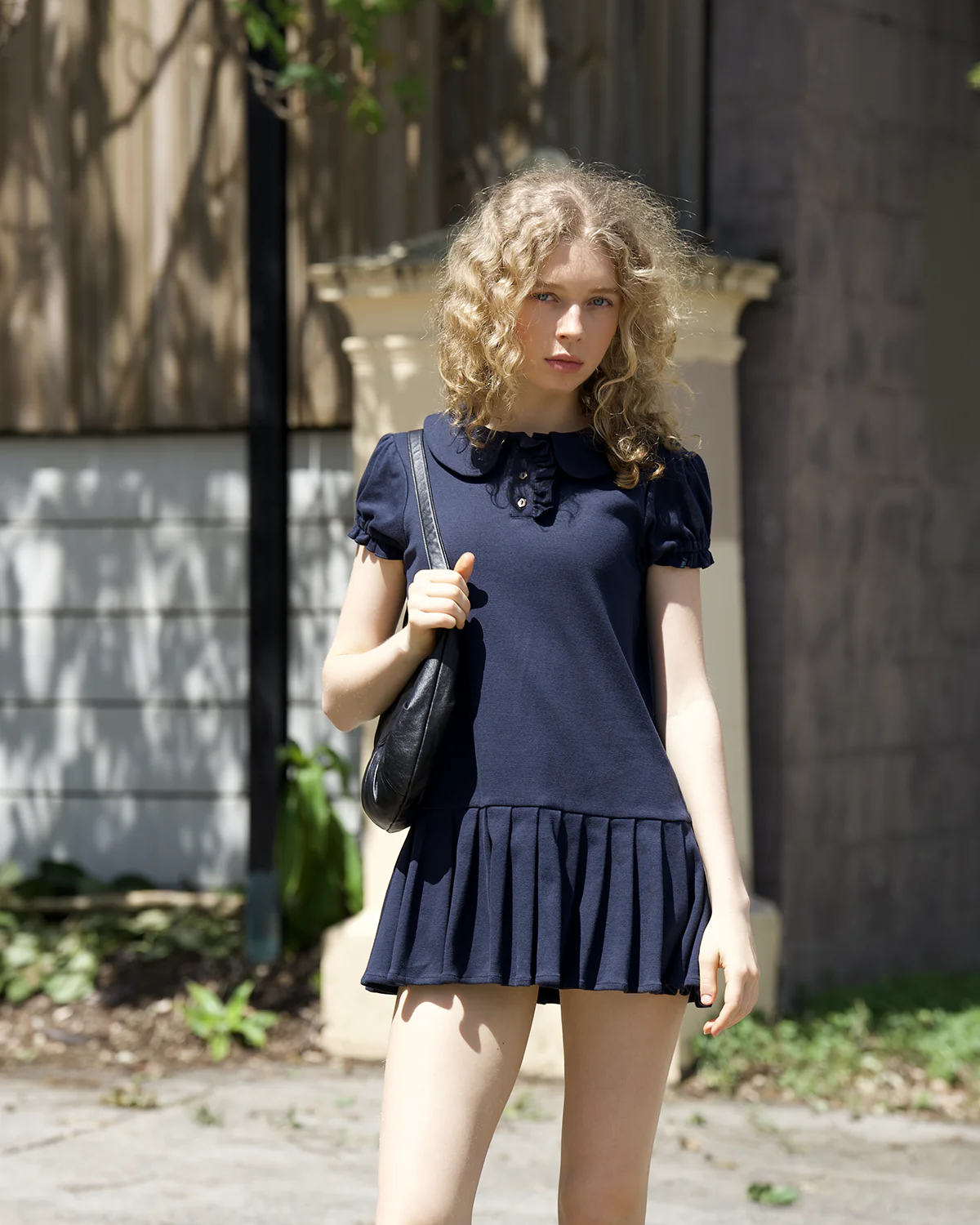 Polo Mini Pleat Dress - Navy - Image 8
