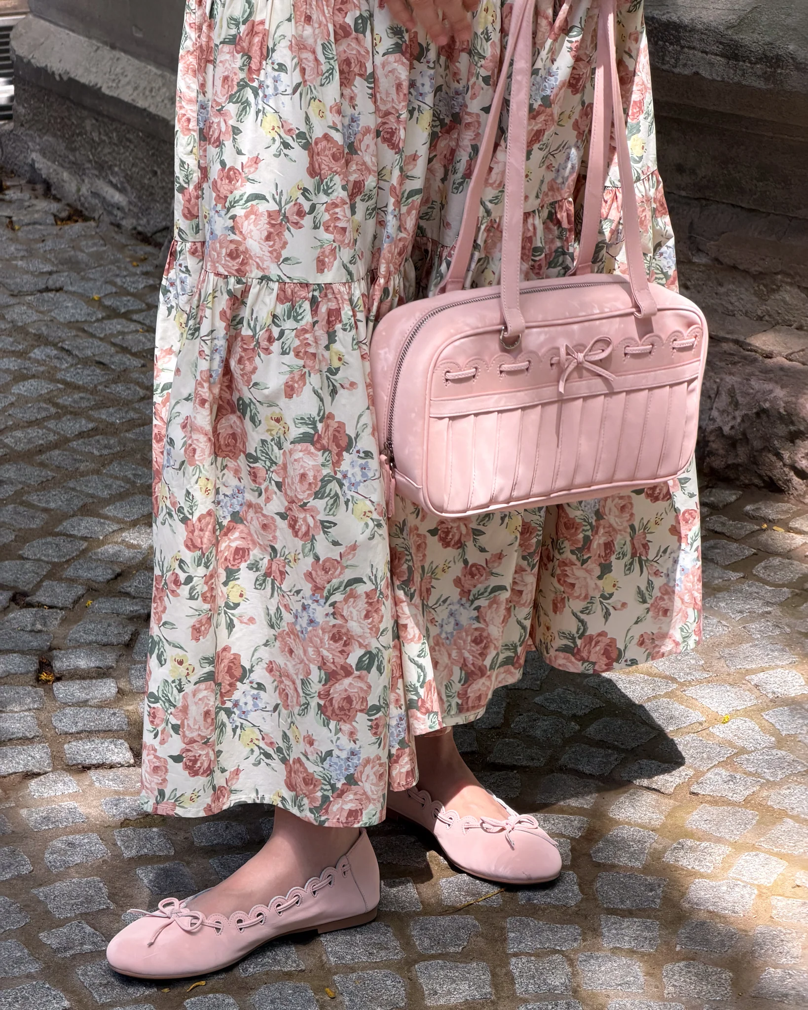 Ribbon Stitch Ballet Flats - Rose Veil - Image 3