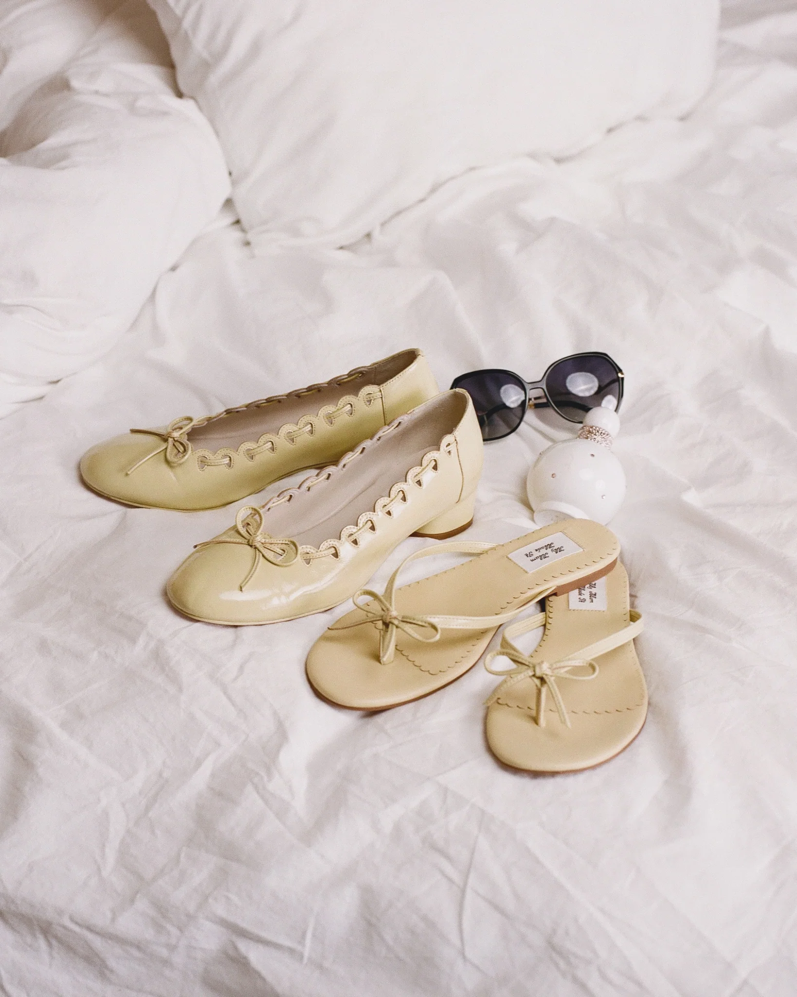 Ribbon Stitch Ballet Pumps - Daffodil - Image 4