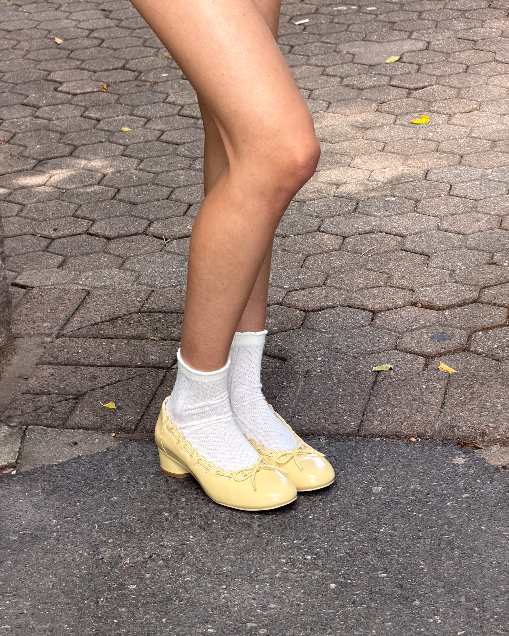 Ribbon Stitch Ballet Pumps - Daffodil - Image 7
