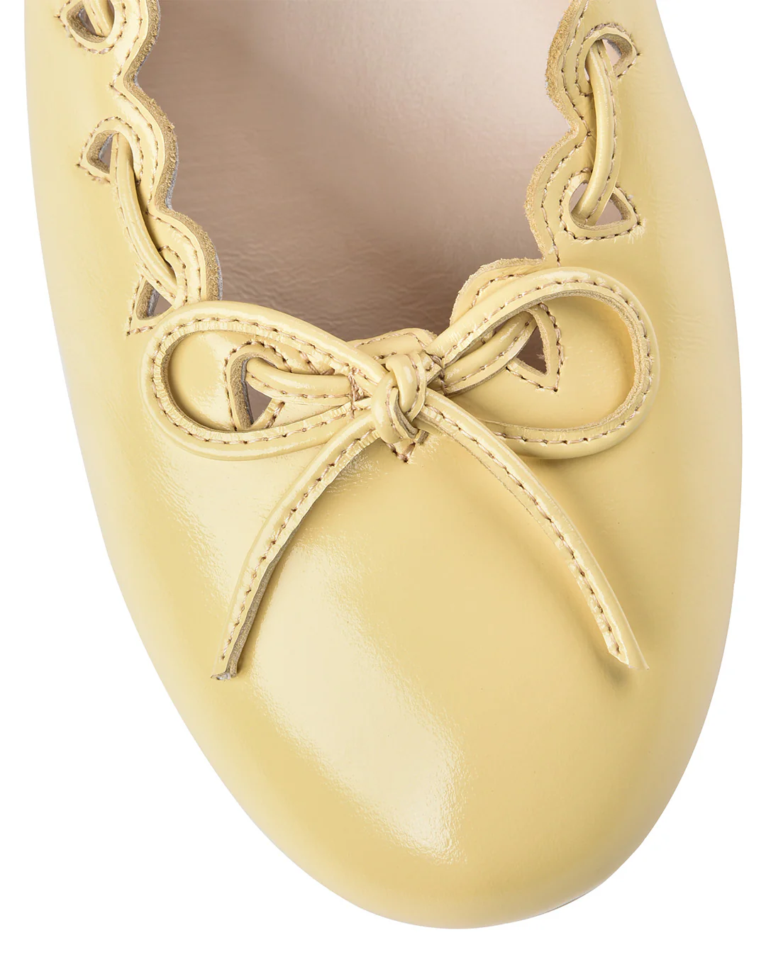 Ribbon Stitch Ballet Pumps - Daffodil - Image 9