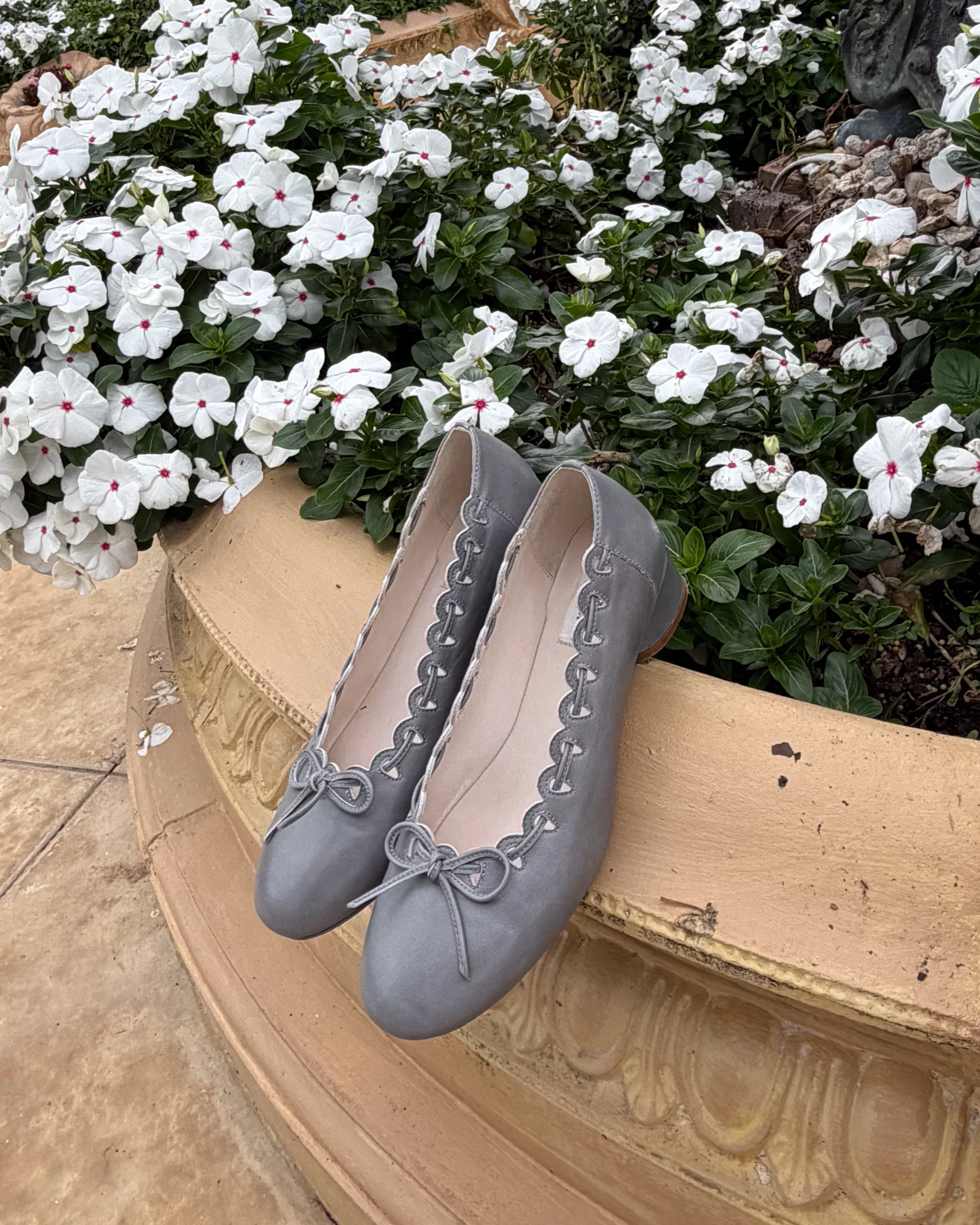 Ribbon Stitch Ballet Pumps - Wisteria - Image 3
