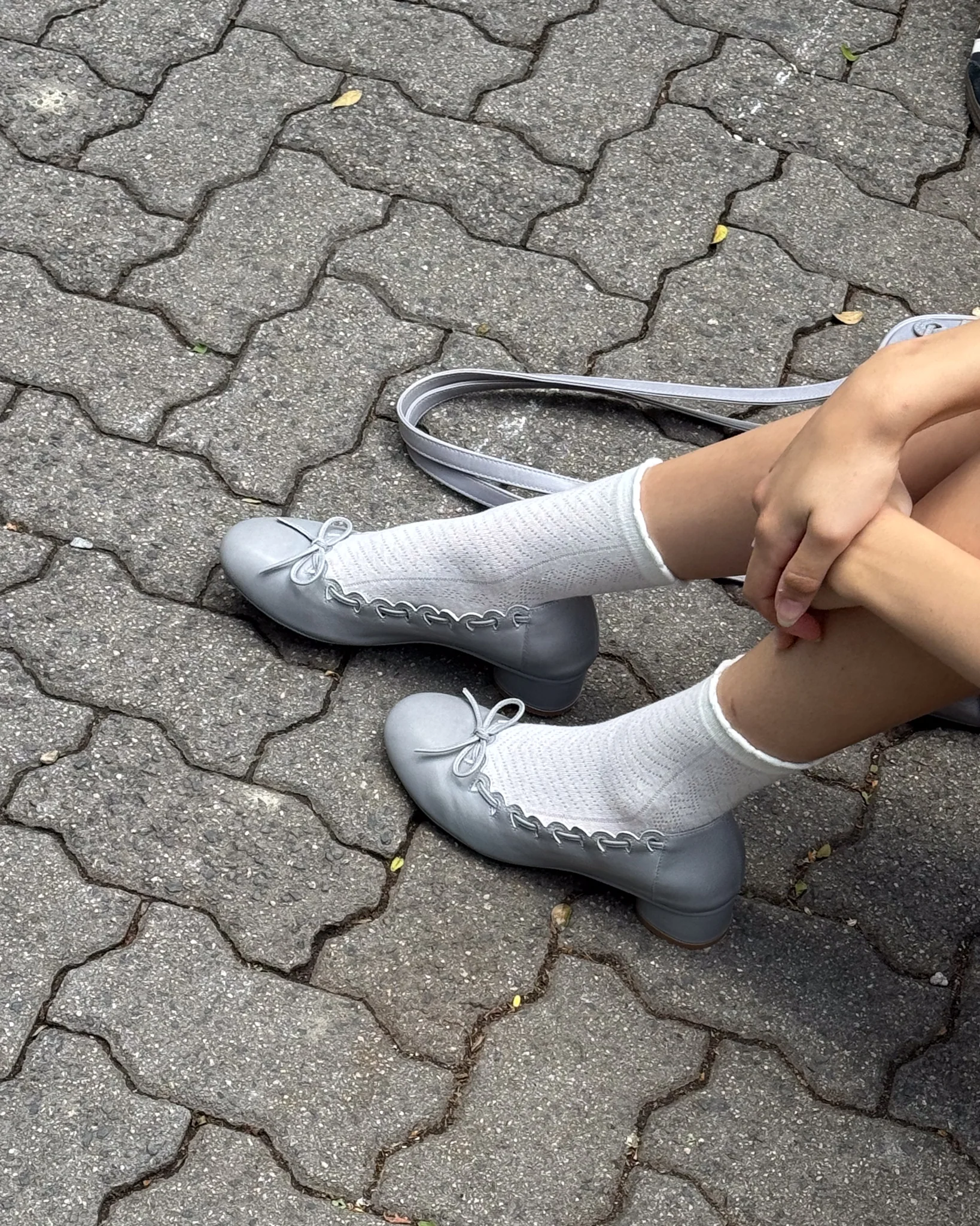 Ribbon Stitch Ballet Pumps - Wisteria - Image 5