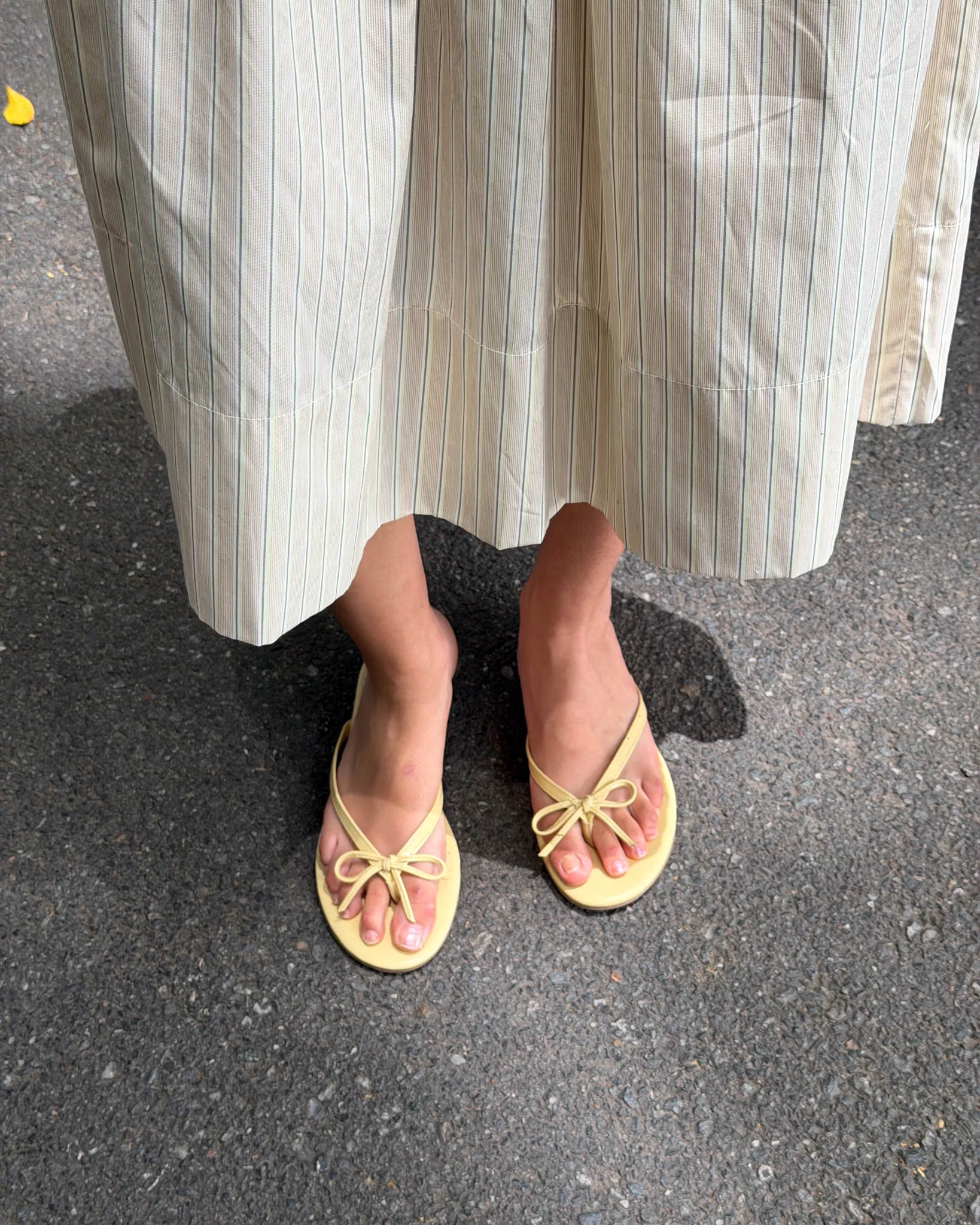 Ribbon Stitch Flip Flops - Daffodil - Image 5