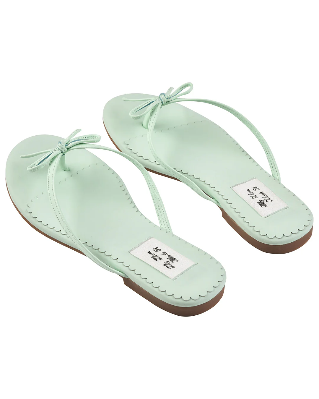Ribbon Stitch Flip Flops - Mint - Image 10