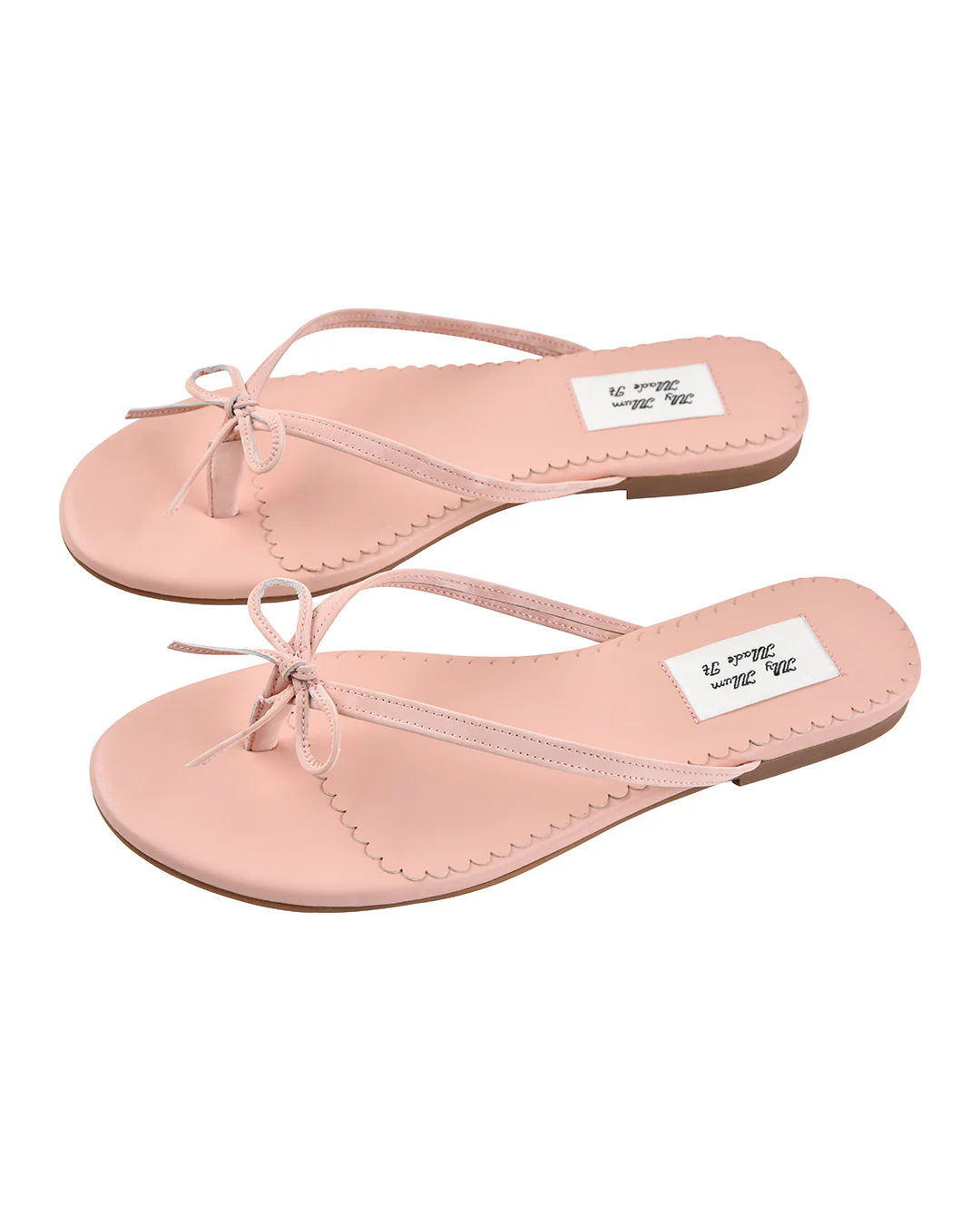 Ribbon Stitch Flip Flops - Rose Veil - Image 8