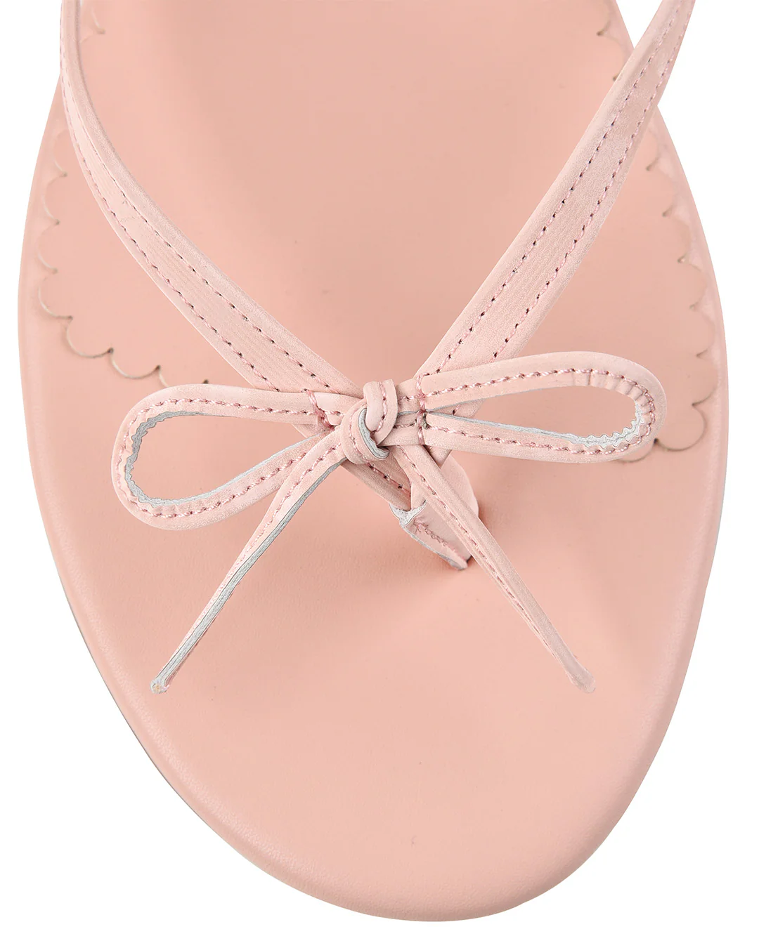 Ribbon Stitch Flip Flops - Rose Veil - Image 9