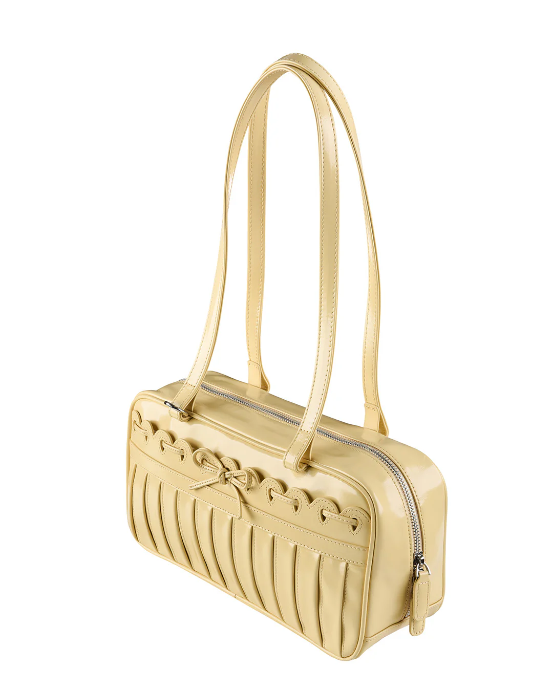 Ribbon Stitch Shoulder Bag - Daffodil - Image 6