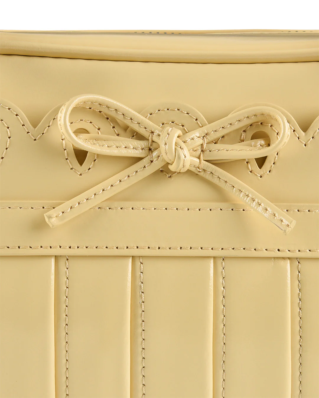 Ribbon Stitch Shoulder Bag - Daffodil - Image 7