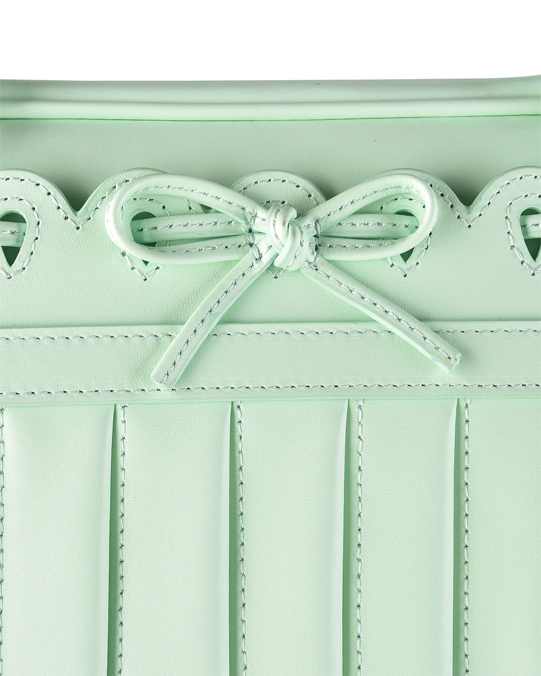 Ribbon Stitch Shoulder Bag - Mint - Image 9