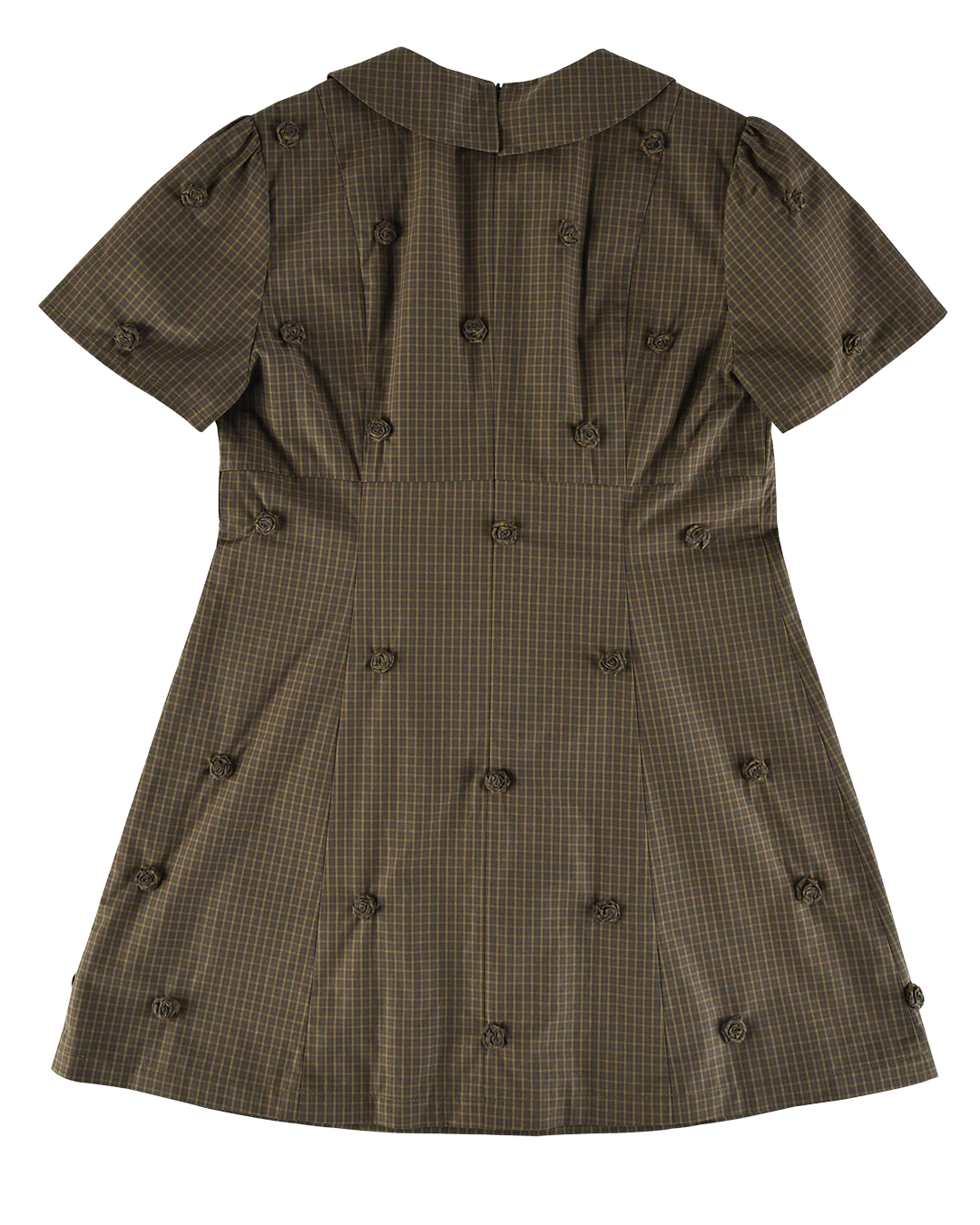 Rosette Check Mini Dress - Ivy Check - Image 8