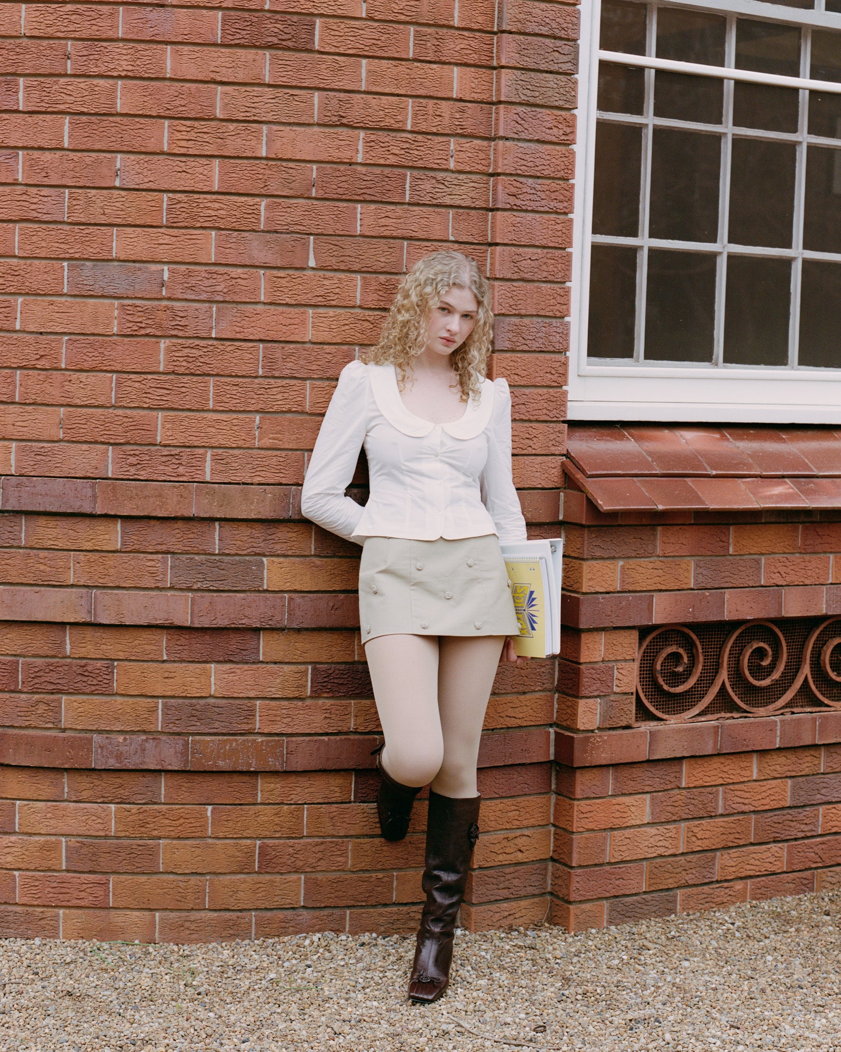 Rosette Mini Skirt - Fawn - Image 3