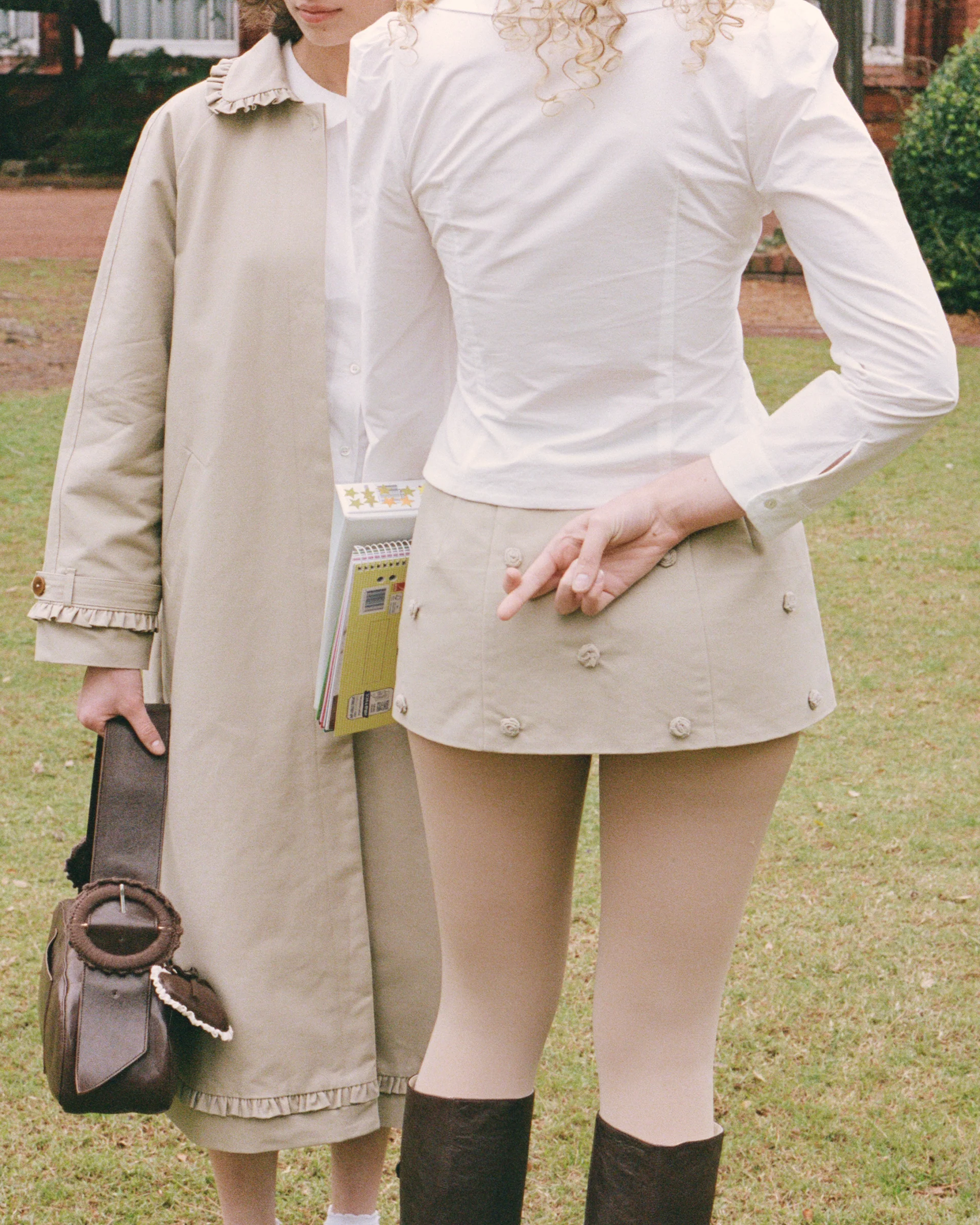 Rosette Mini Skirt - Fawn - Image 6