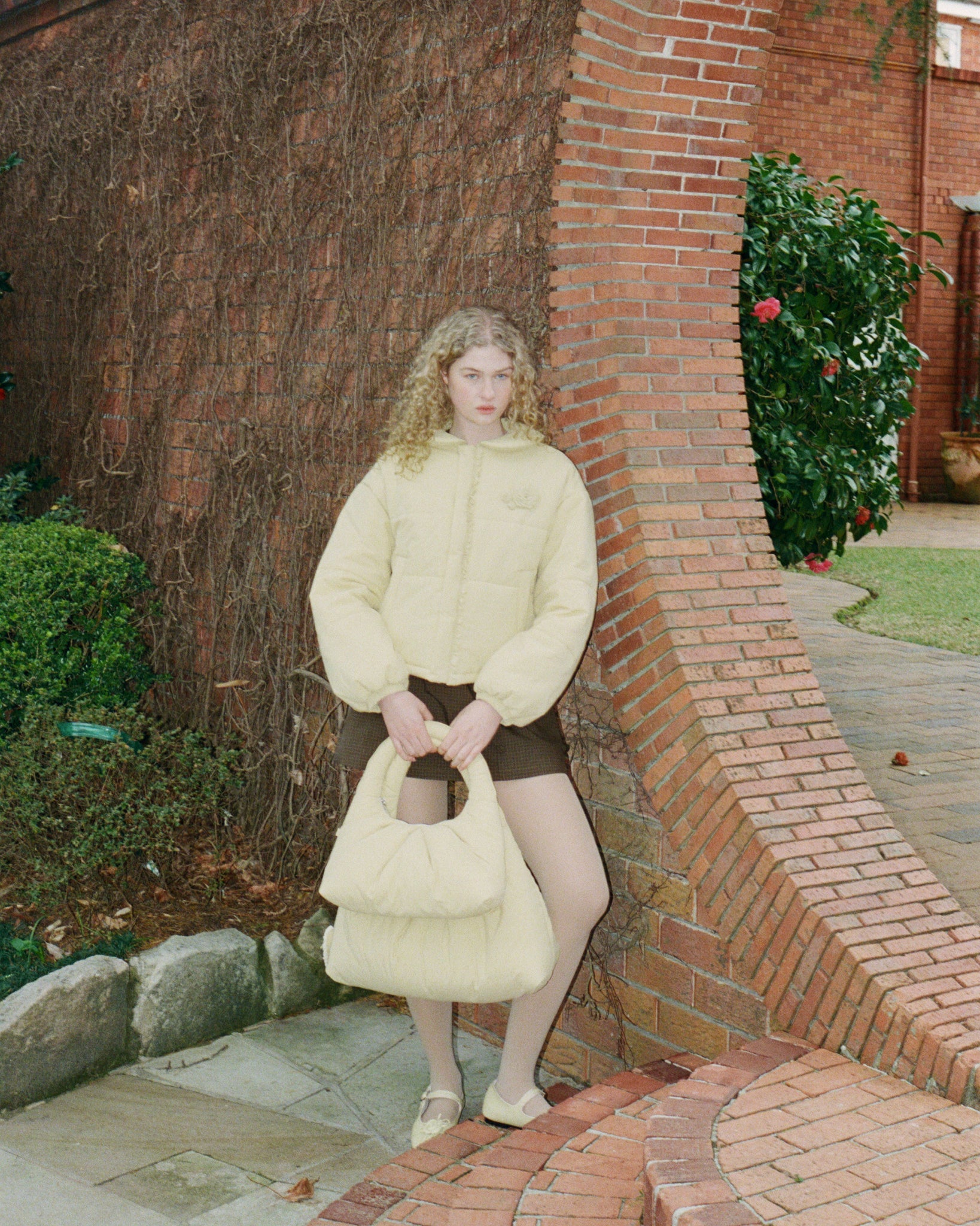Rosette Puffer Jacket - Butternut - Image 3