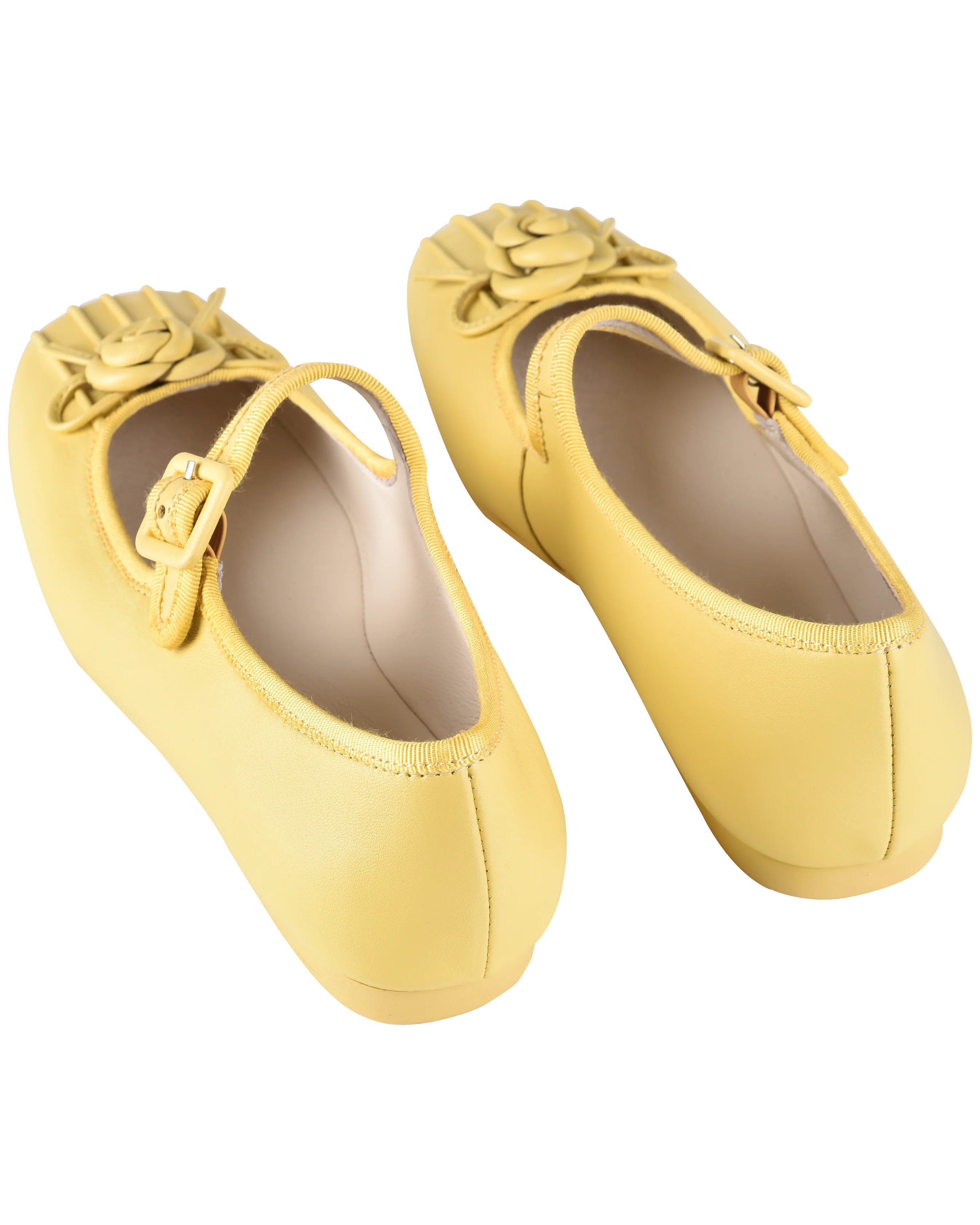Rosette Leather Mary Janes - Marigold - Image 10
