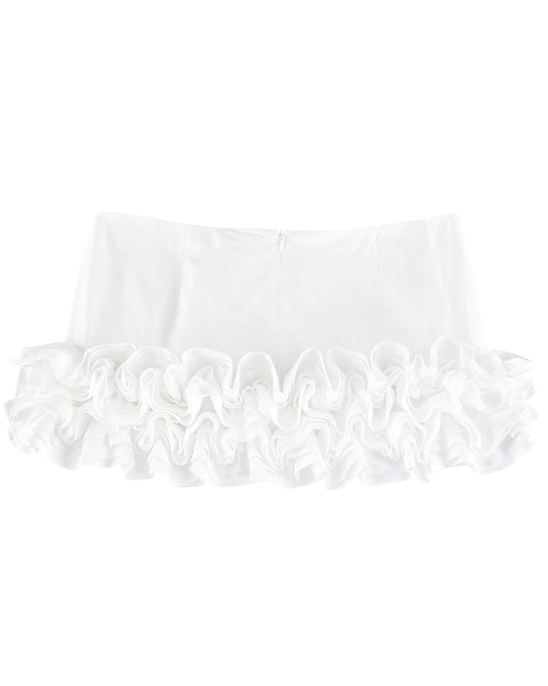Ruffle Hem Mini Skirt - White - Image 8