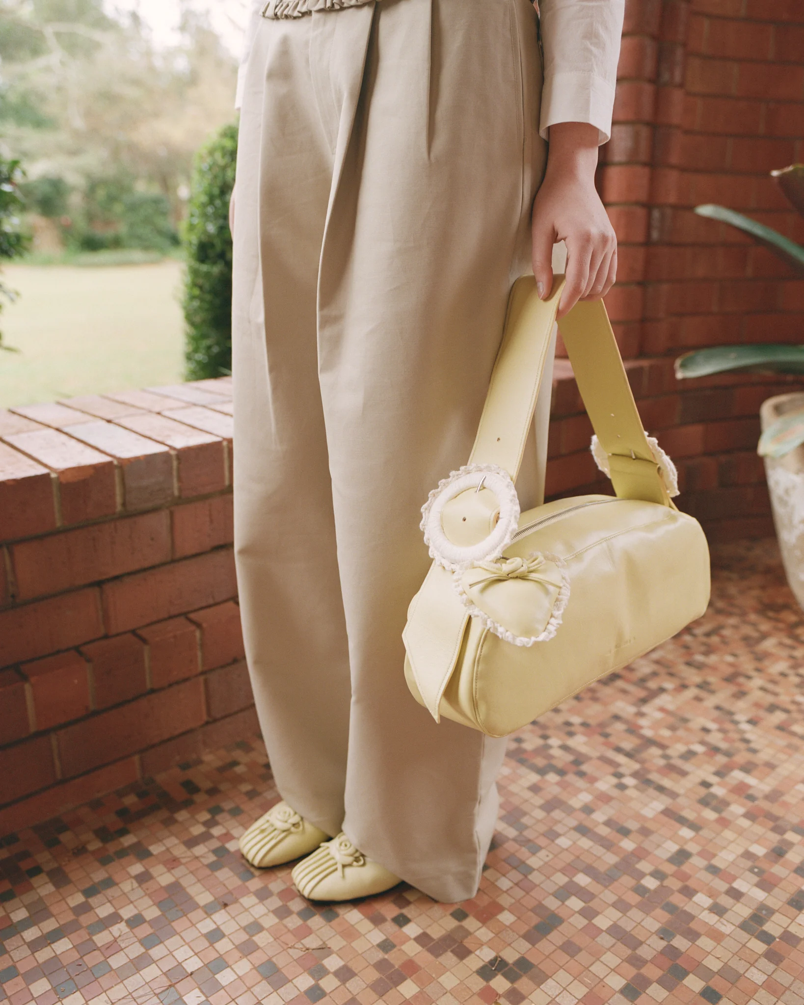 Leather Crochet Buckle Bag - Marigold - Image 5