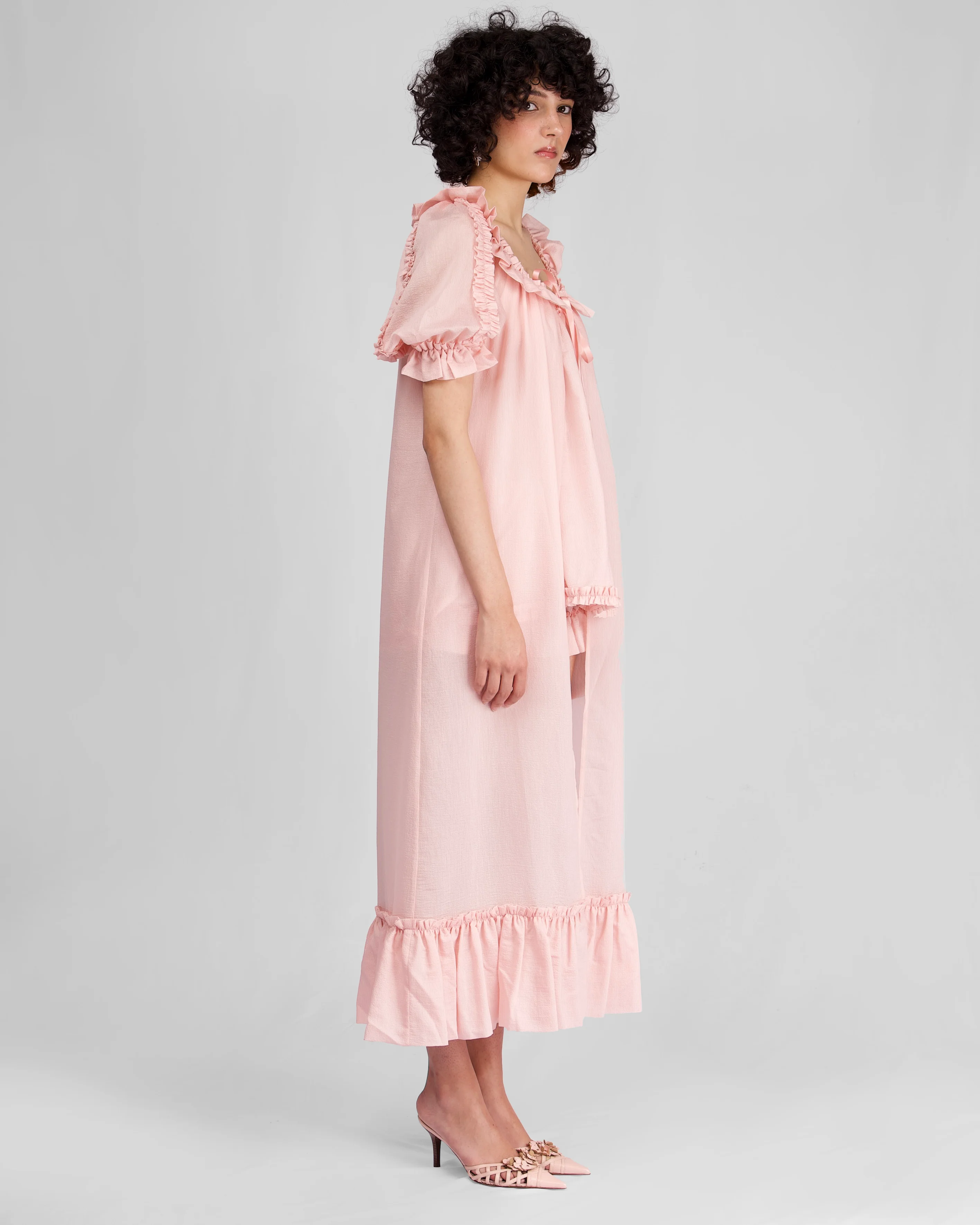Sheer Frill Cover-up - Sorbet - Image 4
