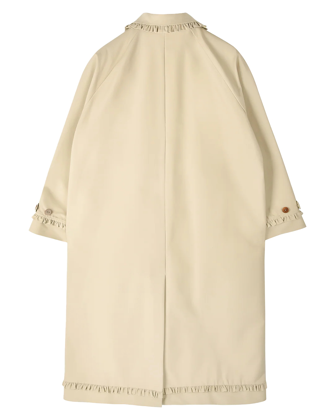 Tailored Gather Trench Coat - Fawn - Image 8