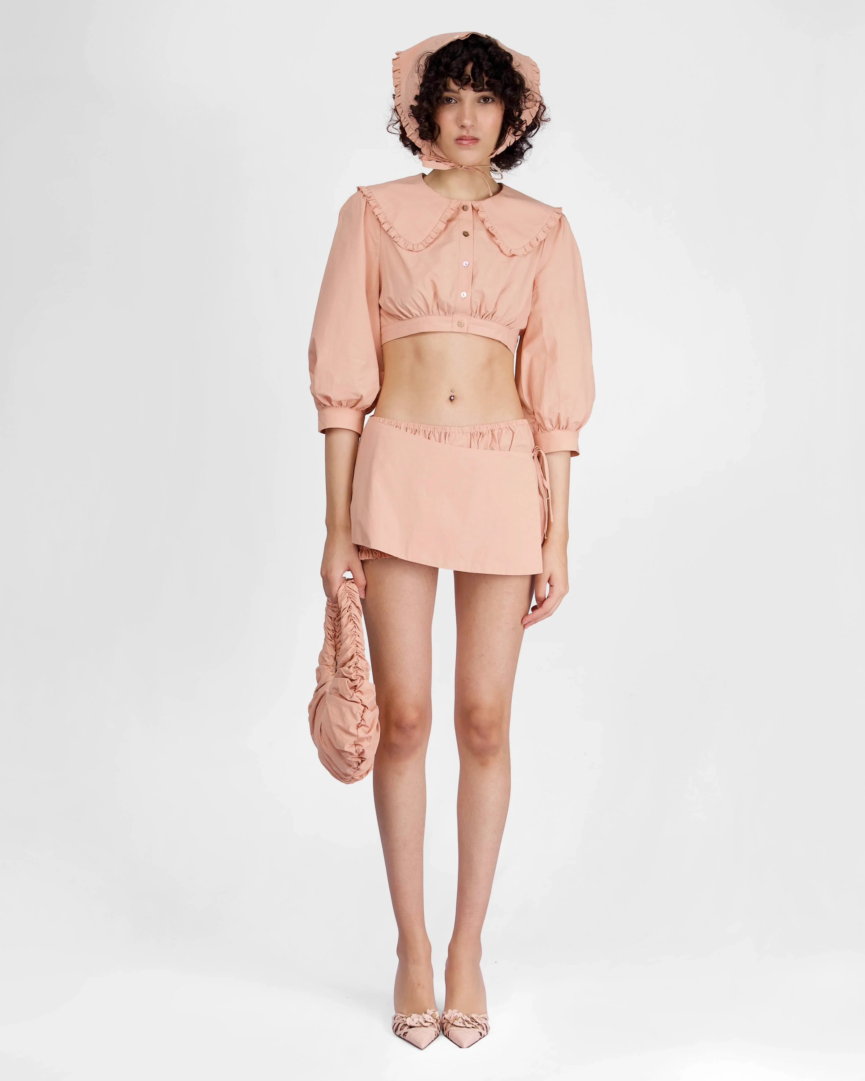 Wrap Bloomer Shorts - Peach - Image 3